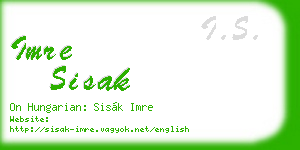 imre sisak business card